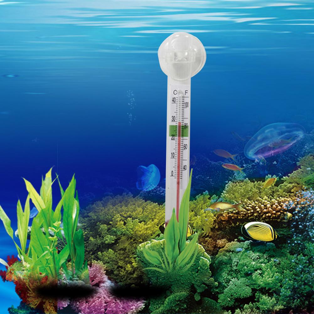 Aquarium Fish Small - 10.5cm Floating Temperature Gauge Vertical Small
