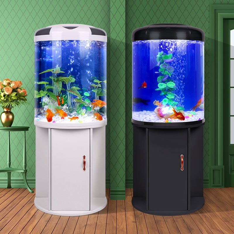 Aquarium Fish Small - Fish tank living room Semicircular aquarium