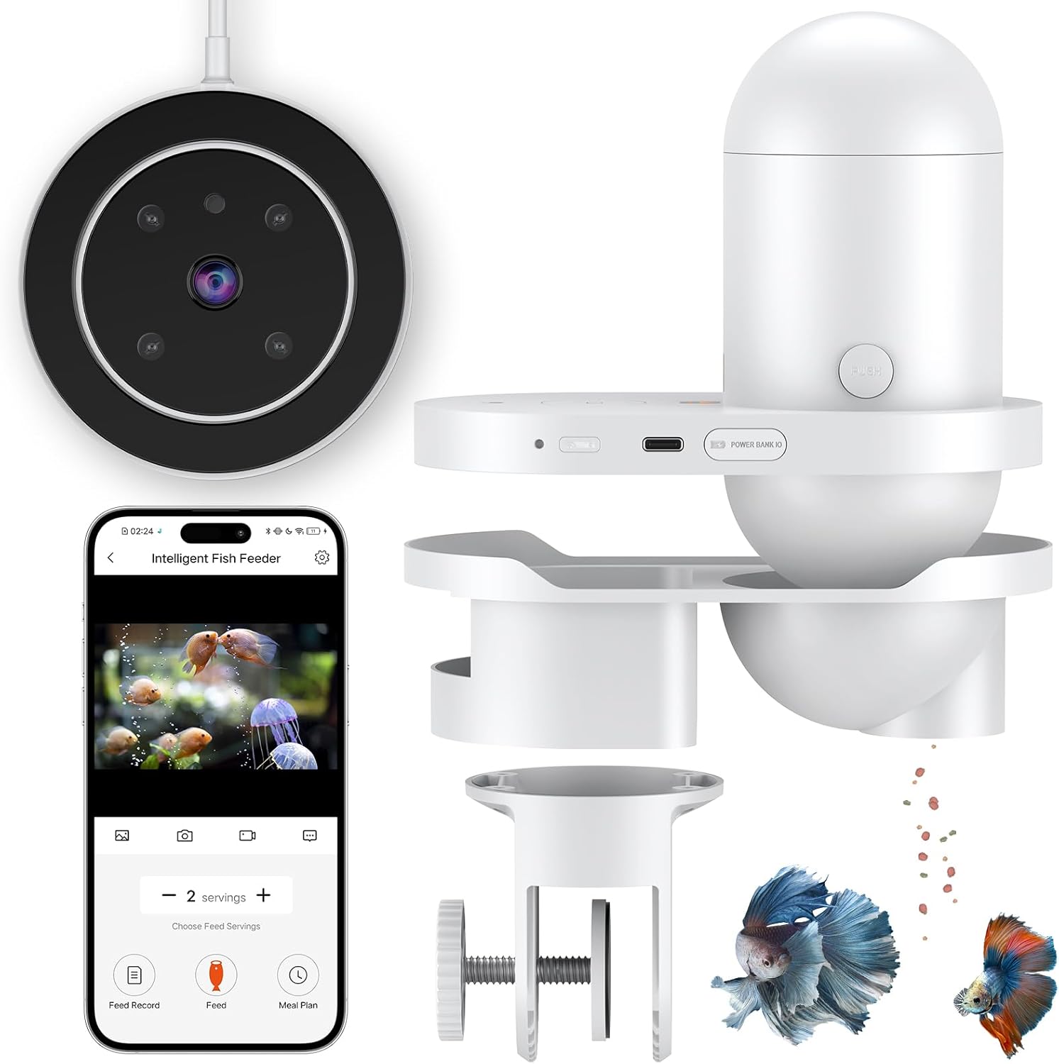 Aquarium Fish Video - WiFi Automatic Fish Feeder for Aquariums,