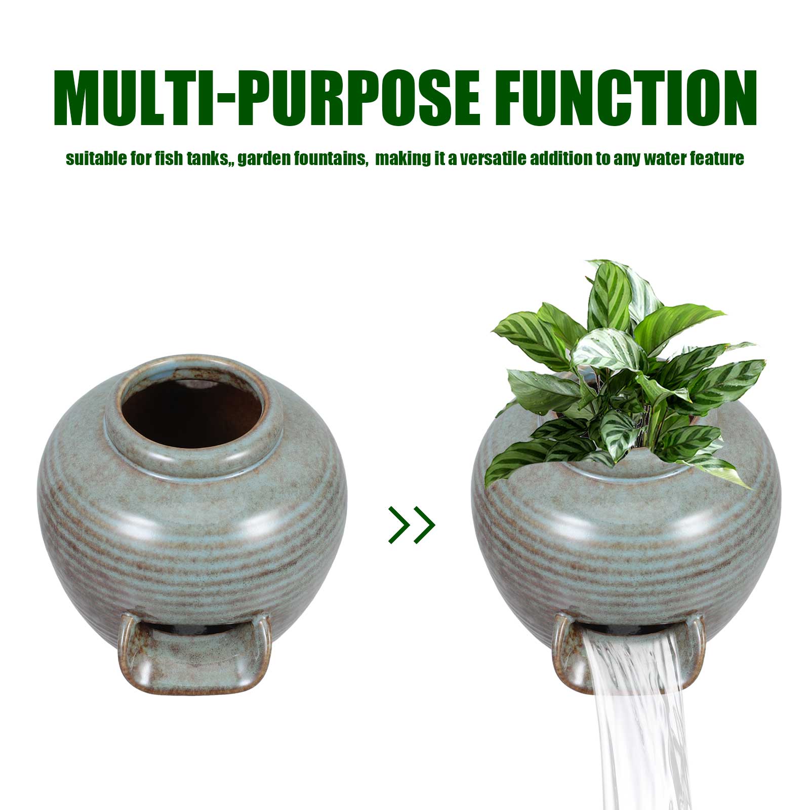 Aquarium Fish Guppy - Indoor Waterfall Circulating Pot Decorative Fountain
