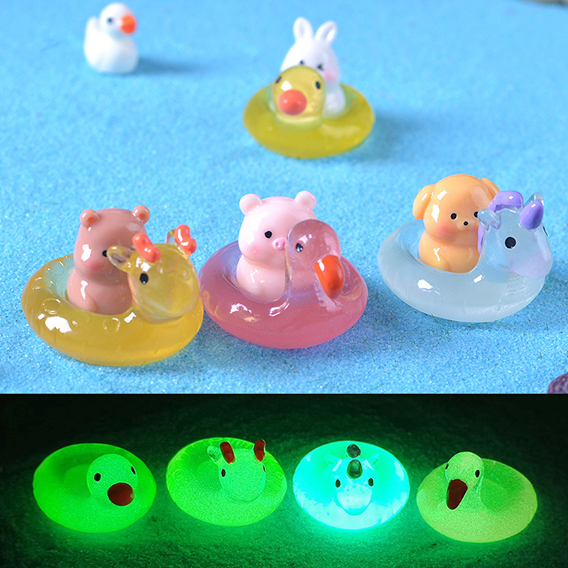 Aquarium Fish Guppy - Mini Luminous Swimming Ring Miniature Funny