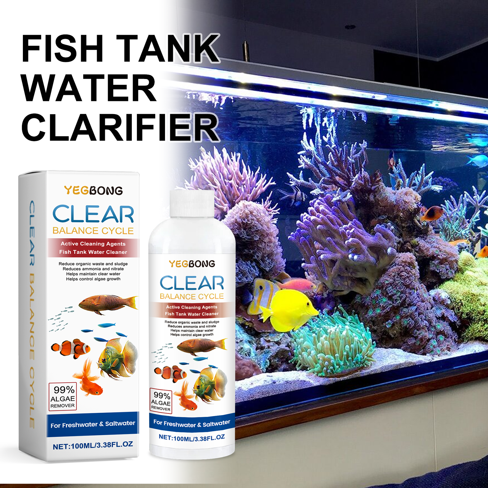 Aquarium Water Clarifier 100ml – обзор и цена Aquarium Fish Freshwater